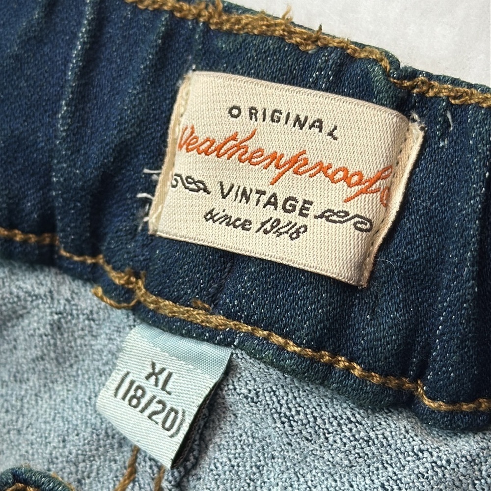 Girls weatherproof vintage pull on denim jeans size XL 16 18 dark wash blue - Picture 8 of 11